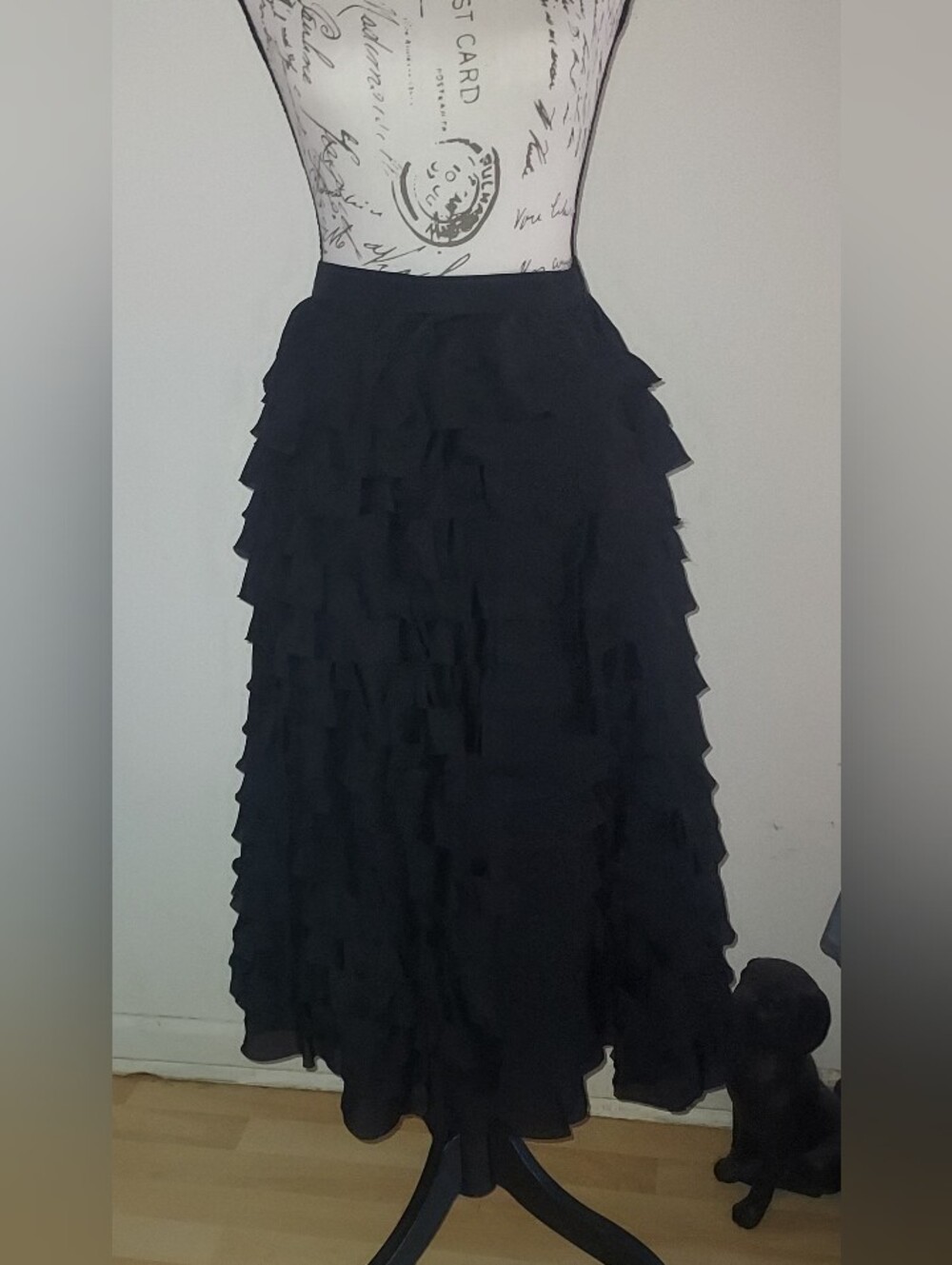 Cynthia Rowley Silk Tiered Midi Skirt 2 NWT